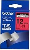 BROTHER TZテープ TZ-431 ラミネートテープ(赤地/黒字) 12mm