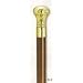 Walking Cane - Regal Brass Knob. This walking stick cane has a regal brass knob handle and a hardwood walnut shaft. This walking aid is 36" long and has a weight capacity of 250 lbs.