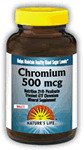 Chromium Picolinate 500 mcg 100 Caps ( Helps Maintain Healthy Blood Sugar levels ) Natures Life