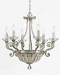 5926-OS - Kingston Collection Silver Leaf Crystal Chandelier SKU# 492141