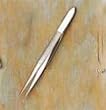 American Diagnostic Corporation 332 Corrosion Resistant Surgical Stainless Steel 4 1/2" Plain Splinter Forceps