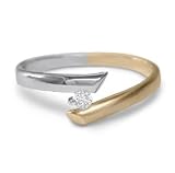 .07CT Round Diamond Swirl Ring