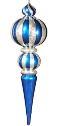Buy Wmu - 53" Blue and Silver Plastic Shatterproof Finial with best
price