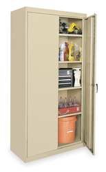 Storelogic 1UEY5 Unassembled Storage Cabinet, H78, W36, Sand