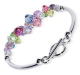 Sterling Silver Multi Color Swarovski Crystal 7.5