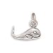 Whale Charm Pendant Child's Necklace Sterling Silver, Charm Only