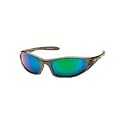 Men's Two Tone Green & Blue Polarised Sunglasses - Men's Sports Sunglasses - Men's Dynamic Polarised Sports Sunglasses + Free Hard Case / Cord & Cloth - Affordable Sunglasses