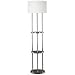 Kenroy Curio Chrome Finish Floor Lamp with Shelves