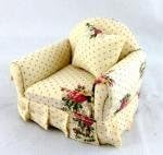 Reutter Porzellan Dolls House Furniture Rose Pattern Armchair Arm Chair