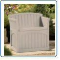 Suncast Outdoor Mini Patio Bench 31Gallon Capacity