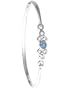 Kit Heath Celtic Trilogen Blue Topaz Bangle Bracelet