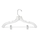 Honey-Can-Do HNG-01437 Crystal Suit Hanger with Clips, 6-Pack