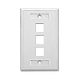 Flushmount Faceplate, 3 Hole, White