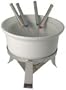Chantal 3-Cup Ceramic Fun Fondue Set, White