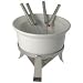 Chantal 3-Cup Ceramic Fun Fondue Set, White