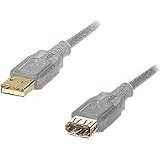USB 2.0 Extension Cable A/a, Silver, 6ft
