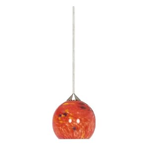 Nuvo Lighting 60 667 Halogen Pendant Sphere with Molten Lava Glass, Brushed Nickel by Nuvo