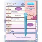 Floral Listmaker 2009 Magnetic Mount Wall Calendar