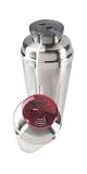 18/8 Stainless Steel Cocktail Shaker with 2 Recipe Tops