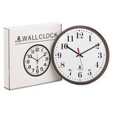 12-3/4 Quartz Slimline Wall Clock, Bronze Case