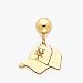 14K New York Mets Baseball Cap Post Dangle Earrings