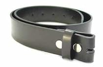 BELTMASTERS&reg; MENS/WOMENS BLACK LEATHER BELT FOR BUCKLES M MEDIUM (34-36)