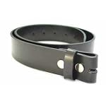 BELTMASTERS' MENS/WOMENS BLACK LEATHER BELT FOR BUCKLES 28