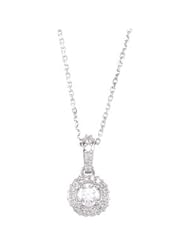 14K White Gold Diamond Entourage Necklace 18"
