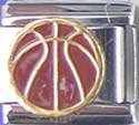 Clearly Charming Brown Basketball Italian Charm