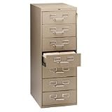 7 Drawer Multimedia Cabinet for 5 x 8 Cards, 19 1/8w x 52h, Black (TNNCF758BK) Category: Metal Vertical File Cabinets