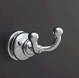 KOHLER K-12153-CW Fairfax Double Robe Hook, Polished Chrome with White Accents