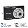 Sony Cybershot DSC-W190 12.1MP Digital Camera with 3x Super Steady Shot Stabilized Zoom and 2.7 inch LCD (Black)