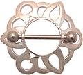 Sterling Silver Nipple Shield, in 14g (Gauge), Sold Individually
