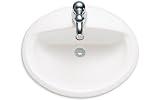 American Standard 0476.928.021 Aqualyn 20 Self Rimming Lavatory Sink Pre-Drilled in Bone 0476.928.