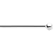 Solid 14KT White Gold 1.5mm Ball Straight Fishtail 3/4 - 20 Gauge