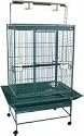 Brand New Parrot Bird Wrought Iron Cage Play-Top On Wheels 32x23x66