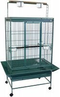 Brand New Parrot Bird Wrought Iron Cage Play-Top On Wheels 32x23x66