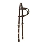 Tory Touch of Silver Double Ear Headstall Dark Oil