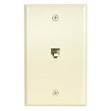 301204AL 4Conductor Flush Wall Plate Almond