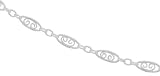 Sterling Silver Filigree Scroll Anklet, 9