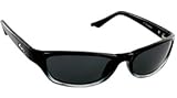 LX Polarized F1 Sunglasses - Black w/ Gradient Grey Polarized Lens