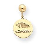 14K Baltimore Ravens Disc Ball Post Earrings