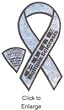 Cure Multiple Sclerosis 8" Ribbon Car Magnet