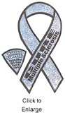 Cure Multiple Sclerosis 8" Ribbon Car Magnet