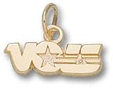 Tennessee Volunteers Solid 10K Gold ''VOLS'' Star 3/16'' Pendant