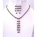 BRD454 Smoked Topaz AB Swarovski Crystals & Brown Pearls Danglng Drop Necklace And Matching Earrings With Gift Box
