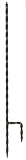 Achla Model BBS02 Black Wrought Iron Twisted Metal Stake For Bird Baths With Threaded Connectors