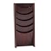 Buddy Products 611-16 5-Pocket literature display wall rack, mahogany