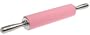 Fiesta Products Traditional Alloy Handle Sil-pin Silicone Rolling Pin, Hot Pink