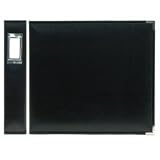 Faux Leather 3-Ring Binder - Black (12x12)